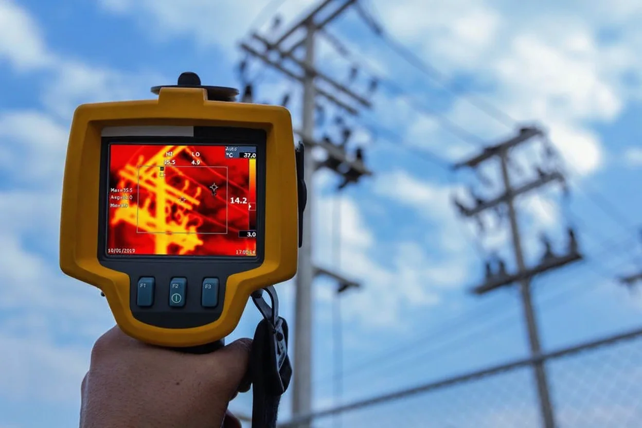 Handheld industrial instrument operated with a sealed rubber function keypad